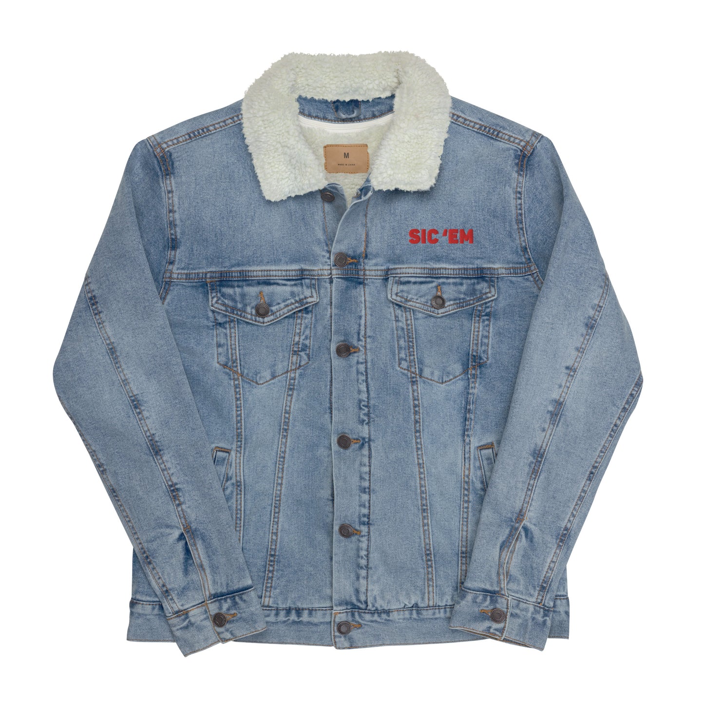 Custom Game Day Sherpa Denim Jacket